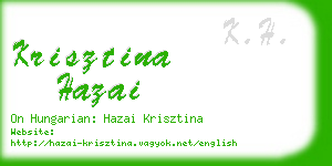 krisztina hazai business card